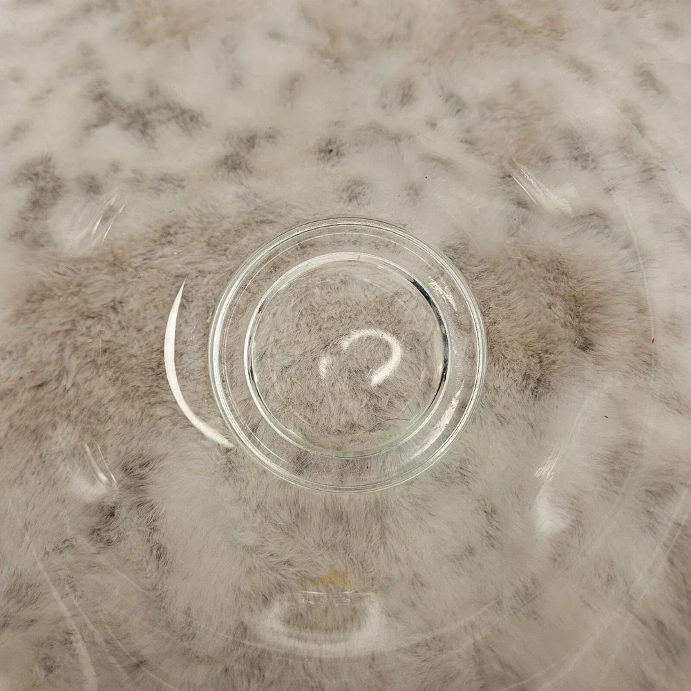 Clear Round Wave Glass Bowl Unbranded Food‎ Serving Decor Heavy 3lbs Versatile